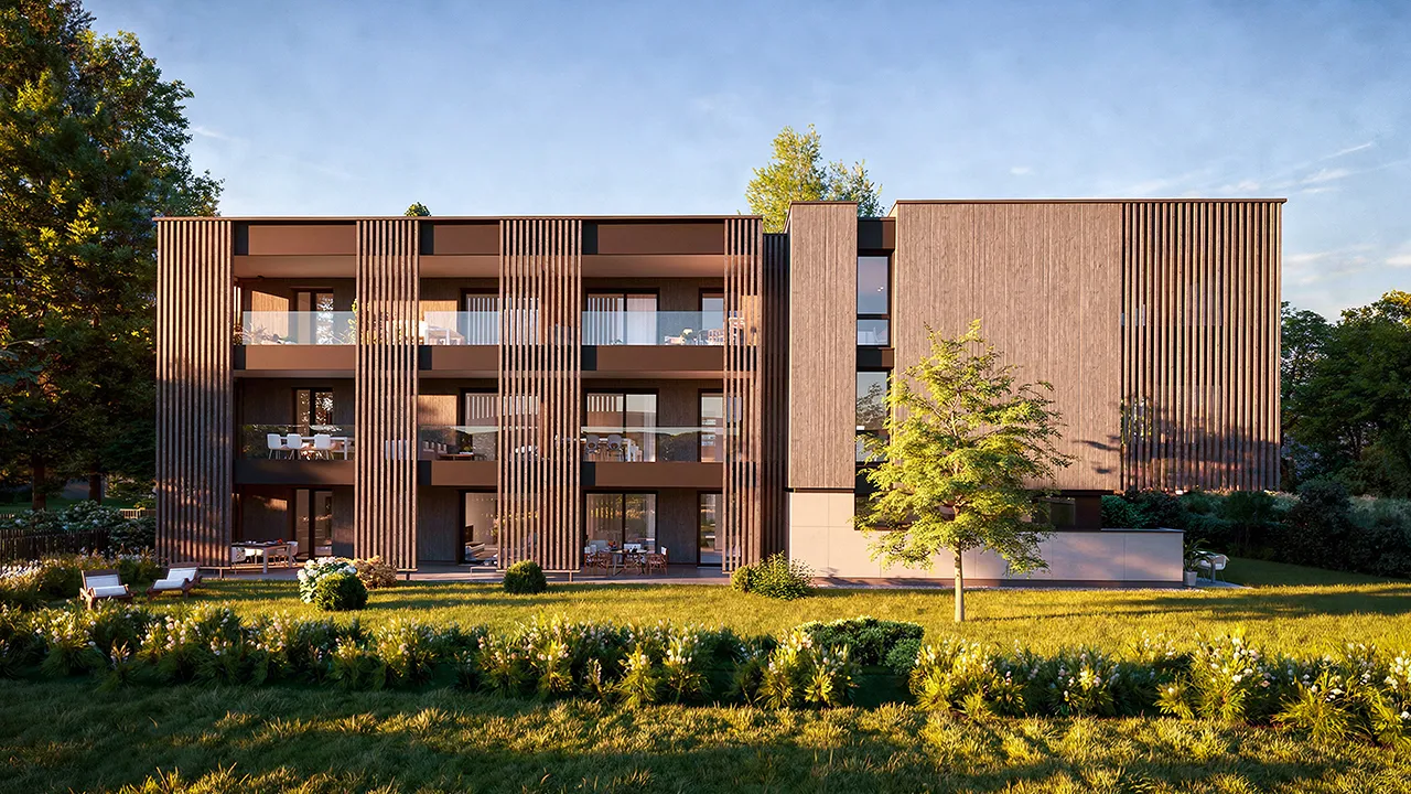 LebensWert Völkendorf Paulapromenade LebensWert Wohnen in Völkendorf: Westfassade